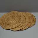 Set of 4 Handcrafted Jute Braided Placemats 14x14 Round 100% Jute - Farmhouse Rustic Vintage Placemats, Non-Slip Heat Resistant for Dining, Kitchen, Coffee Table Dcor Table Mats Handwoven