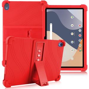 ATOOZ for Walmart Onn 10.1 Tablet Case 2024,Soft Silicone Case for Onn 10.1 Gen 4 Tablet with Stand (Model: 100135925) (Red)