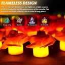 12 Pack LED Tea Lights Candles with Artificial Rose Petals, Flameless Battery Operated Candles,Romantic Decorations Special Night Set for Valentines,Wedding Decor (Green, 12 Pack)