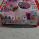 MEGA BLOKS First Builders Toddler Blocks Toys Set, Big Building Bag with 80 Pieces and Storage, Pink, Ages 1+ Years (Pink Bag)