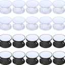 Weewooday 20 Pcs Sublimation Socket Blank Phone Grip Holders Collapsible Phone Grips Self Adhesive Sublimation Holders for Smartphones and Tablets(Black and White)