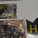 Black and Gold Birthday Decorations for Men Women, 71pcs Black and Gold Party Decorations with Backdrop, Tablecloth, Gold Foil Balloons, Banner, Balloon Arch for Birthday Party Decorations