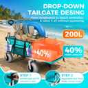 Beach Wagon 9" Big Sand-Proof Balloon Wheels with Extended Tailgate, 50"D x 20"W x 24"H