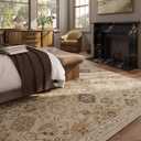 Machine Washable Rug for Living Room: 9x12 Area Rugs Boho Vintage Rug Stain Resistant Non Slip Low Pile Soft Lightweight Carpets for Bedroom Kitchen Dining Room Nursery Kids Room Farmhouse