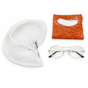 Old Man Costume Accessory Set – Realistic Bald Cap/Hair Net, Gold Round Frame Glasses