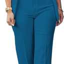 HuiSiFang Womens Fall Fashion 2 Piece Blazer Sets Open Front Blazers and Slim Fit Pants Suits Set (Large, 529-blue Green)
