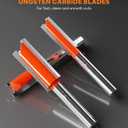 Crosstar 9Pcs Straight Router Bit Set 1/4" Shank, Carbide Straight Cut Router Bits for Woodworking, Includes 1/8", 5/32", 3/16", 1/4", 5/16", 3/8", 1/2", 5/8", 3/4" Cutting Diameters