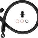 X AUTOHAUX Car Braided Fuel Line Hose for Honda Accord Civic Prelude CRX CR-V for Acura Integra B/D Series D15 D16 B16 B18 B20 B16A B18C Braided Fuel Line Oil Hose