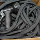 Flexible Garden Hose 100 FT, Ultra Lightweight Water Hoses 100FT w/10 Function Sprayer and 3/4" Brass Fittings, Kink-Free, Sturdy, Abrasion Resistant for Yard, Lawn, Outdoor and Gardening (Black)