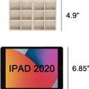 Frebeauty Small Jewelry Tray Set,Velvet Ring Organizer,Stackable Jewelry Organizer Tray,Mini Jewelry Drawer Organizer,4.92 x 3.74 x 0.9 Inches,7 Slots Ring Tray for Women(Set 2,Beige)