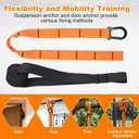 WELSPO Home Resistance Training Kit with 2 Resistance Bands, Exercise Guide & Door Anchor-350lb Capacity Nylon Bodyweight Straps for Full Body Workout, Strength Training & Travel Fitness
