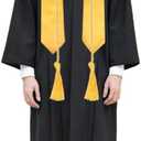 Unisex Adult Matte Graduation Cap and Gown Set with Honor Cord Gold Stoles for College School Bachelor Graduates (Red)