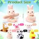Gemscream 6 Pcs Stuffed Animal Slap Bracelets for Kids, 8 Inch Small Classroom Prizes Toy, Animal Wrist Cute Snap Bracelets Birthday Gifts for Boys and Girls Pet Adoption Party Favors(Farm Animals)