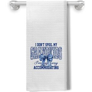 Chinoiserie Coquette Bow Grandma Kitchen Towels, Grandma Gifts for Mother's Day Dish Tea Towels for Kitchen, Grandmother Gifts from Grandkids Hand Towels for Bathroom, 16x24 Inch