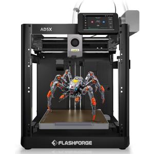 FLASHFORGE AD5X 3D Printer,Smart Multi-Color 3D Printer with IFS,Max 600mm/s High Speed 4 Colors Printing,Fully Auto Leveling,300C Direct Extruder,for PLA-CF,PETG-CF,Print Size 220x220x220mm