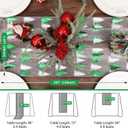 Tenceur Silver Green Xmas Tree Christmas Table Runner Tulle Runner 120 Inch 10ft Winter Festival Holiday Kitchen Dining Table Decoration for Home Party Indoor