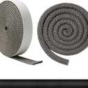 Ribbonlic 3Pcs Gasket Rope Replacement Kit 7/8" Wood Stove Door 5/8"x1/8" Length 78.7" Self Adhesive Flat Stove Door Window Glass Gasket and Acetate Cloth Tape High Temperature Resistant for Fireplace