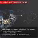 Vapor Canister Purge Valve for Ford Fusion 2017 2018 2019 2020 1.5L L4, Vapor Canister Evap Purge Valve/Solenoid Replaces HG9Z9D289F HG9Z9D289A HG9Z9D289C 994917