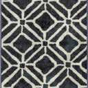 Maples Rugs Moderna Geometric Area Rugs Made in USA Washable, Non Slip Indoor Carpet for Entryway, Foyer, Kitchen, and Bathroom, 20" x 34", Dark Blue