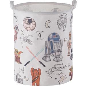 Room Nursery Decor,Baby Laundry Large Hamper Foldable With Waterproof Pe Coating,Dirty Clothes Basket Featuring The Child,Bedroom,Bathroom Set,Toy Bin,Kids Birthday Gifts,White (round)