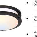 hykolity 13 inch Flush Mount LED Ceiling Light Fixture, 2700K/3000K/3500K/4000K/5000K Adjustable Ceiling Lights, Oil Rubbed Bronze Saturn Dimmable Lighting for Hallway Bathroom or Kitchen, ETL Listed