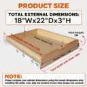 Pull Out Drawers for Cabinet Wood 18" W x 22" D Slide Out Organizer