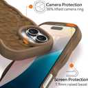 Bouvardia for iPhone 16 Case - Brown Wavy Shockproof Frame & Cheetah Leopard Print Pattern - Compatible with Magsafe - Anesthetic Cute Design for Women and Girls