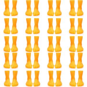 TOPZEA 40 Pack Finger Feet Puppet, Rubber Foot Shaped Finger Puppets Funny Mini Fake Feet Tiny Left & Right Cute Little Foot for Fingers, Mini Gag Gifts, Making Gnomes, Crafting, Photo Shoot Prop