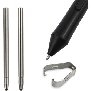 2 Pack No Wear Down Titanium Alloy Standard Pencil Nibs Fits for One by WACOM, Intuos Series Pen, Replacement Refill Tips fits for WACOM CTL-672,CTL-671,CTL-471, CTL-472 (Space Gray)