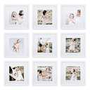 Sheffield Home 9 Piece Gallery Wall Frame Set, 12x12 Inch, White