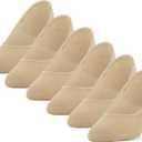 Peds Women's Moisture Wicking Low Cut No Show Socks, 6-Pairs (Nude)