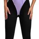 EFOGEP Women's Short Sleeve Workout Jumpsuits for Women, One Piece Yoga Romper Bodycon Unitard with Backless Design Purple L