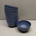 12 Pcs Unbreakable Cereal Bowls Set, 26 Oz Wheat Straw Bowls Set, Microwave & Dishwasher Safe Bowls for Kitchen, Reusable Plastic Bowls for Soup, Salad and Snack, BPA Free, Dark Blue