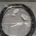 Ergocar Car Steering Wheel Cover Non-Slip Car Steering Wheel Protector Sport D-Shape Carbon Fiber & First Layer Cowhide Universal for Diameter 38cm(15") (D-Black-red)