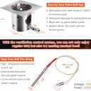 QuliMetal 304 Stainless Steel Fire Burn Pot & Hot Rod Ignitor Kit Replacement Parts for Traeger & Pit Boss Wood Pellet Grill Smoker, Durable Fire Pot with Ash Remover, Screws and Fuse, Easy Install