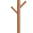VASAGLE Solid Wood Coat Rack, Free Standing Tree-Shaped Coat Rack with 8 Hooks, 3 Height Options, for Clothes, Hats, Bags, Living Room, Bedroom, Home Office, Caramel Brown URCR04WN