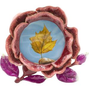 Floral Picture Frame 3x3, Vintage Photo Frame Made of Metal and High Definition Glass for Table Top Display, Home Decor (3x3 Red Flower)