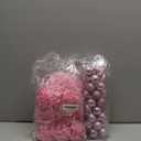 Gejoy Velvet Bow Christmas Tree Decoration Set, 30 Pcs Small Bows 1 Pcs 47" x 15.7" Large Tree Topper Satin Bows and 36 Christmas Balls Ornaments, Xmas Glitter Balls for Holiday Decor (Pink Velvet)