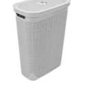 Laundry Hamper Light Grey, Clothes Washing Bin with Lid