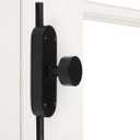 Black Powder Coated Iron Window Cremone Bolt 6' Double Door Lock, Durable, Adjustable Length, Easy Single-Handle Operation for Rustic, Traditional or Modern Interio+B6rs