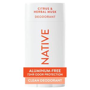 2 pack Native Deodorant Contains Naturally Derived Ingredients, 72 Hour Odor Control, Deodorant for Women and Men, Aluminum Free, Citrus & Herbal Musk 2.65oz