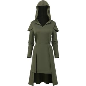 Medieval Clothing Women Renaissance Witches Costume Viking Gothic Dresses Cosplay for Halloween, Size XL