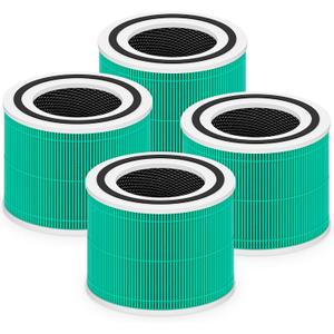 Core 300 Toxin Absorber Replacement Filter for LEVOIT Core 300 Core 300S Core 300-P Core 300S-P Air Purifier, 3-in-1 High Efficiency Activated Carbon, Compared to Part # Core 300-RF-TX, 4 Pack, Green