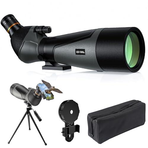 Three Triping 25-75x85 Spotting Scope - Spotter Scope with Tripod, Phone Adapter & Carrying Bag, BAK4 Prism IPX7 Waterproof Spotting Scopes for Bird Watching, Wildlife Observing