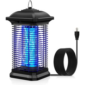 Bug Zapper for Outdoor & Indoor, 1/2 Acre Coverage Mosquito Lamp with 18W Bulb & 4400V High-Voltage, 100% Improvement in Mosquito Control Effect, Electric Fly Trap for Patio, Backyard, Home