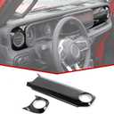 JeCar Dashboard Panel Trim Cover Center Console Decoration Kit Interior Accessories Fit for Jeep Wrangler 2024 JL JLU & Gladiator JT Truck, Black