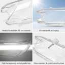 1 Pair Left and Right Clear Headlight Lens Cover PC Shell Compatible with Honda CR-V 2012 2013 2014 2015 2016