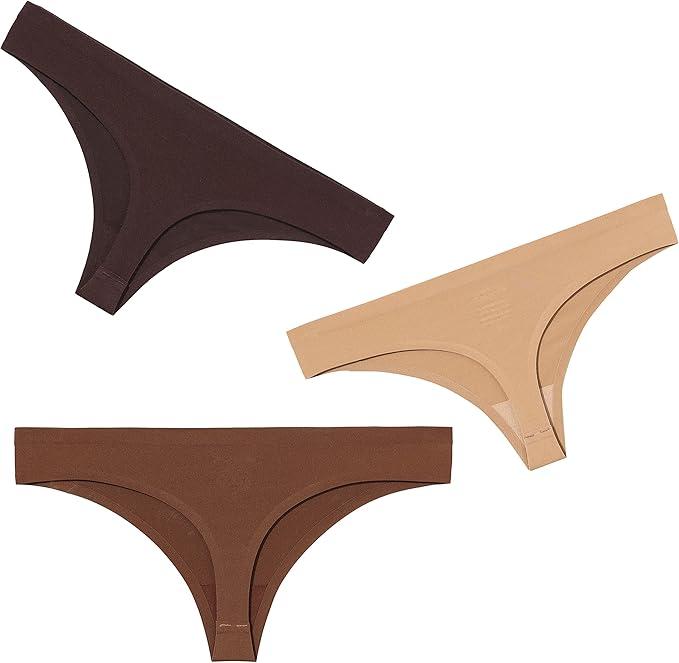Invisible Thongs for Women No Show Thong Panties Underwear Comfortable Size XL