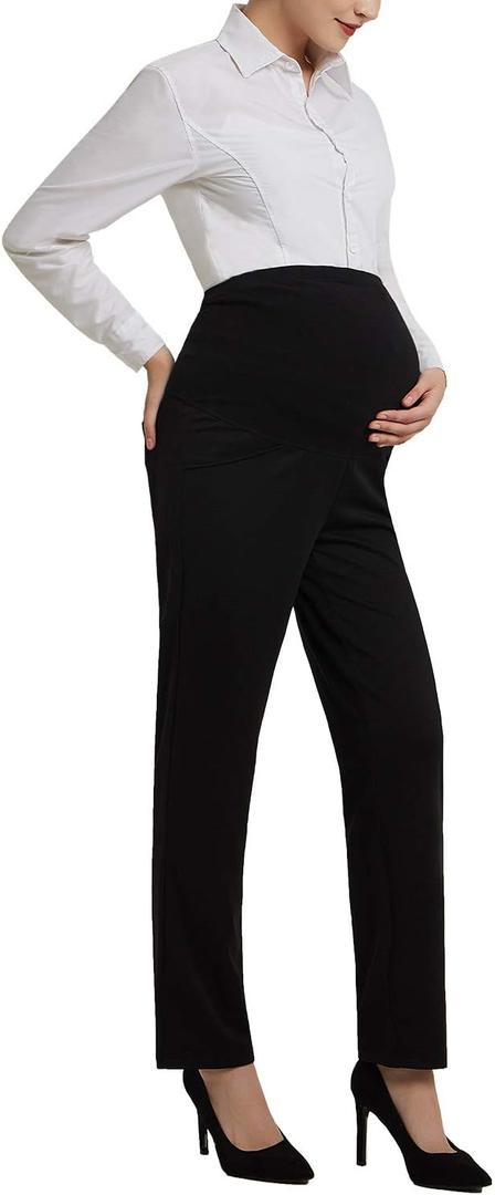 Bhome Maternity Jeans Stretch High Waisted Pants for Work, Career, Office, and Dress (X-Large)