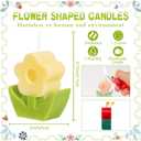 2 x Yihurlm 4 PCS Flower Shaped Candles, Smokeless Scented Candles, Aesthetic Cute Delicate Decorative Candle for Home Decor, Flower Candle Gift for Wedding Birthday Party Spa (White,Yellow,Pink,Red)